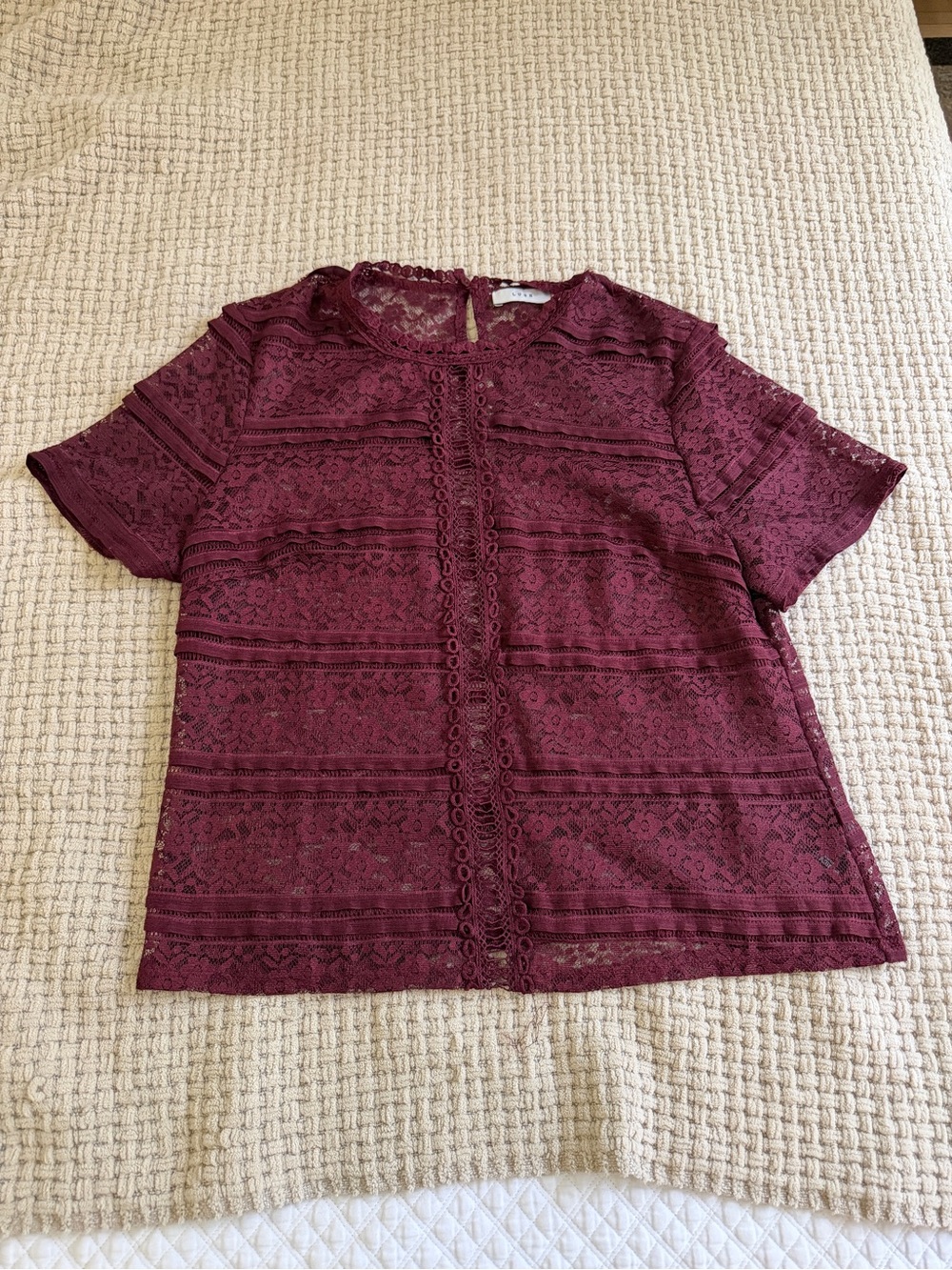 Lace Short-Sleeve Top